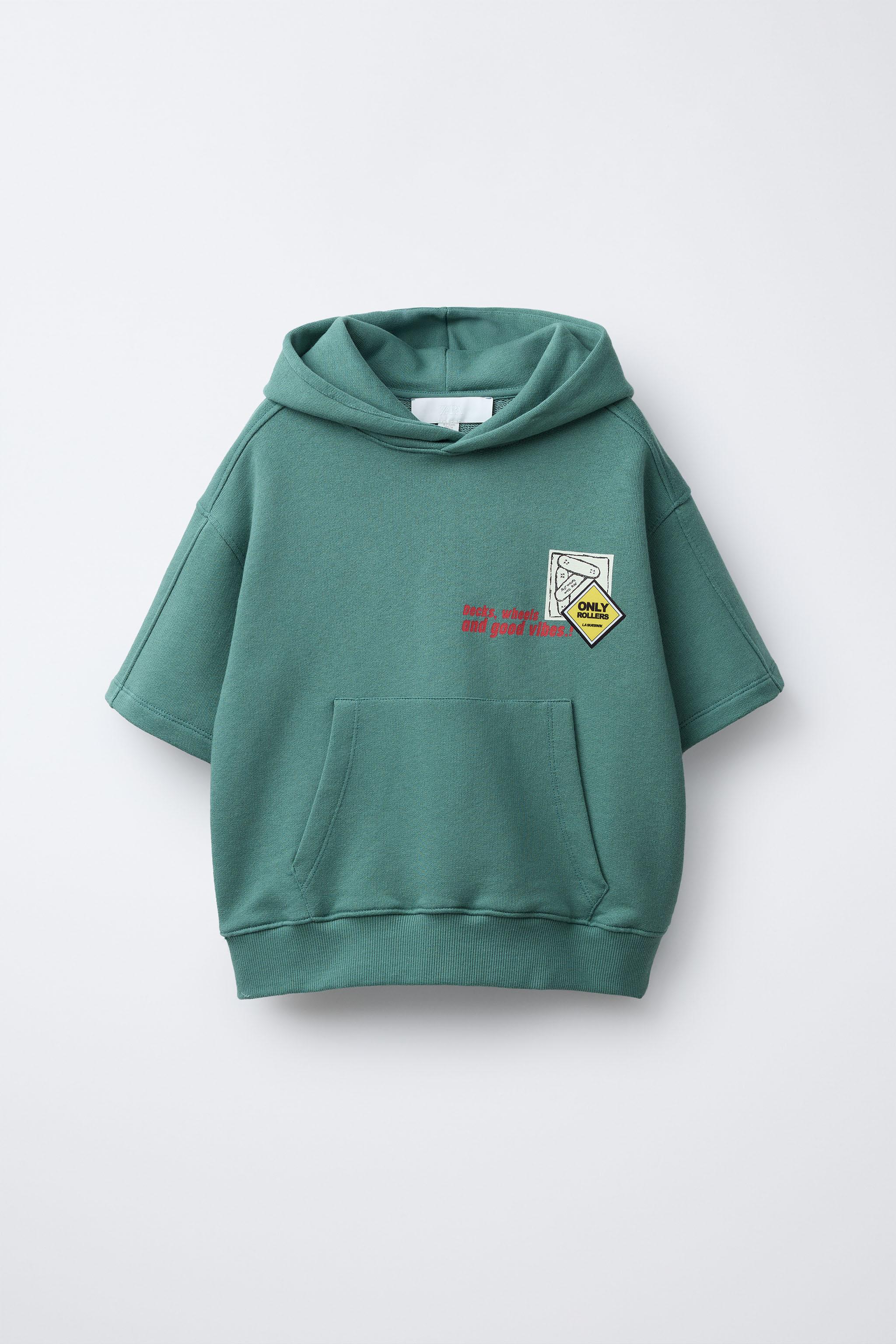 SHORT SLEEVE SKATE PATCH HOODIE